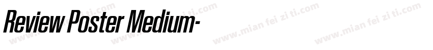 Review Poster Medium字体转换